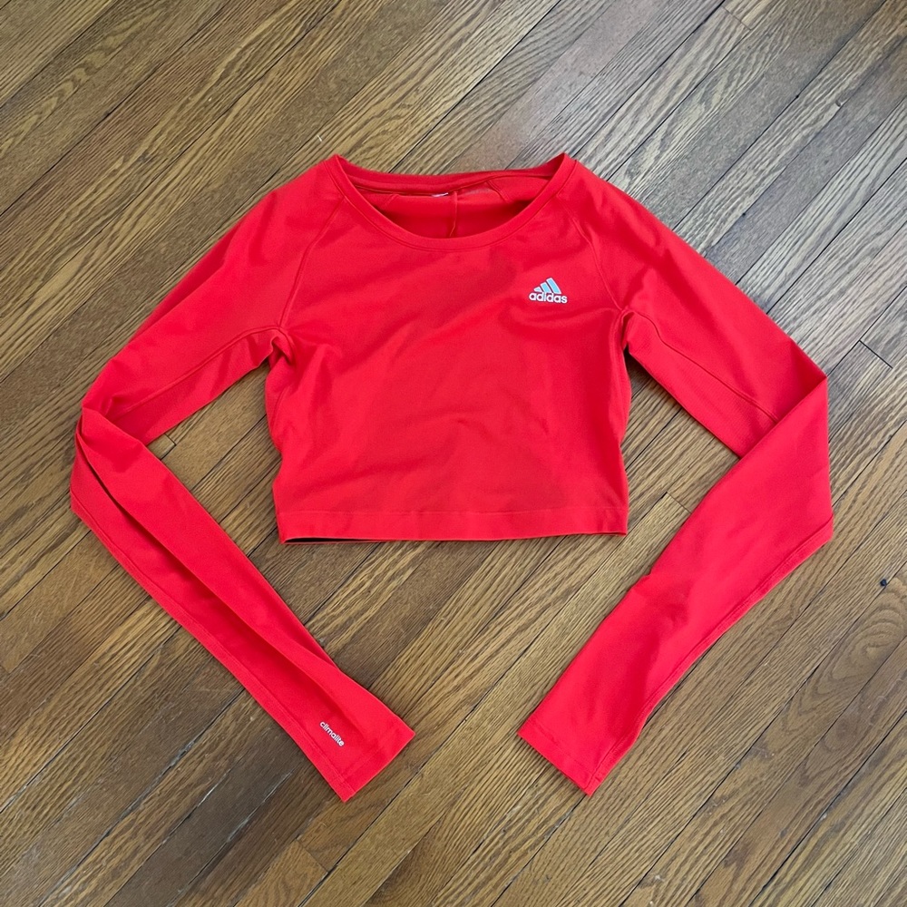 Adidas open back crop top